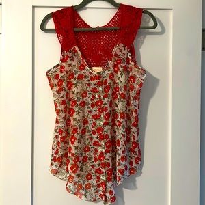 Camisole with crochet detail